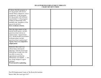 Employment Fidelity Chart Review Form - Ips Employment Center at the Rockville Institute, Page 2