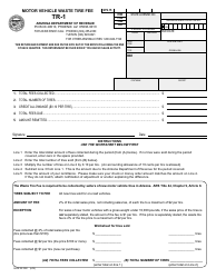 Document preview: Form ADOR20-1082 (TR-1) Motor Vehicle Waste Tire Fee - Arizona