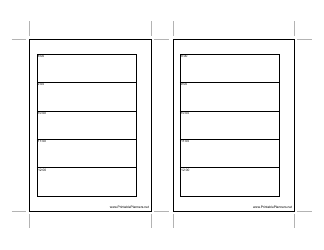 Document preview: A6 Daily Planner Template - 2 Per Page