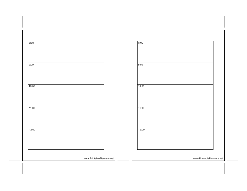 A6 Daily Planner Template - 2 Per Page, Page 1
