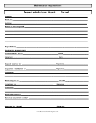 Document preview: Maintenance Request Form
