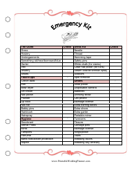 &quot;Wedding Emergency Kit Template&quot;