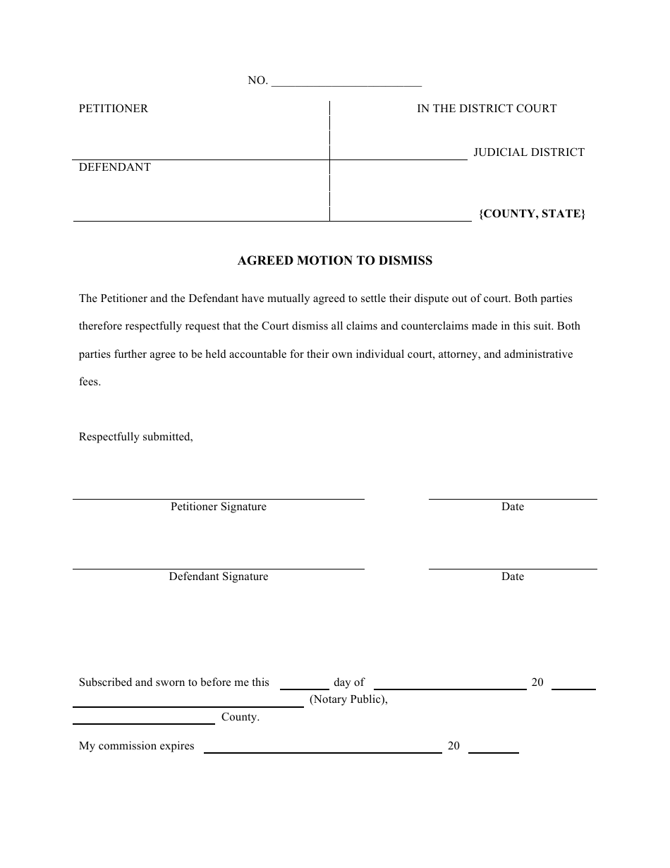 motion to dismiss form