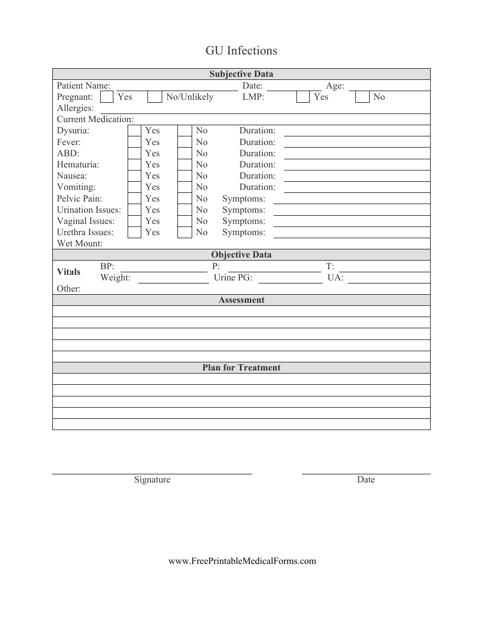 Gu Infections Control Risk Assessment Form, Page 1