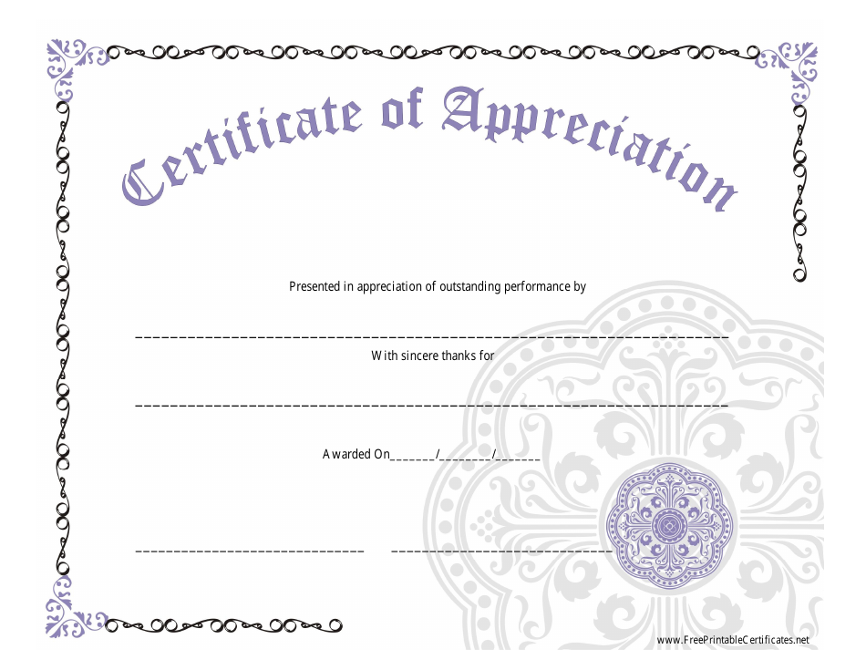 Purple Certificate of Completion Template, Page 1