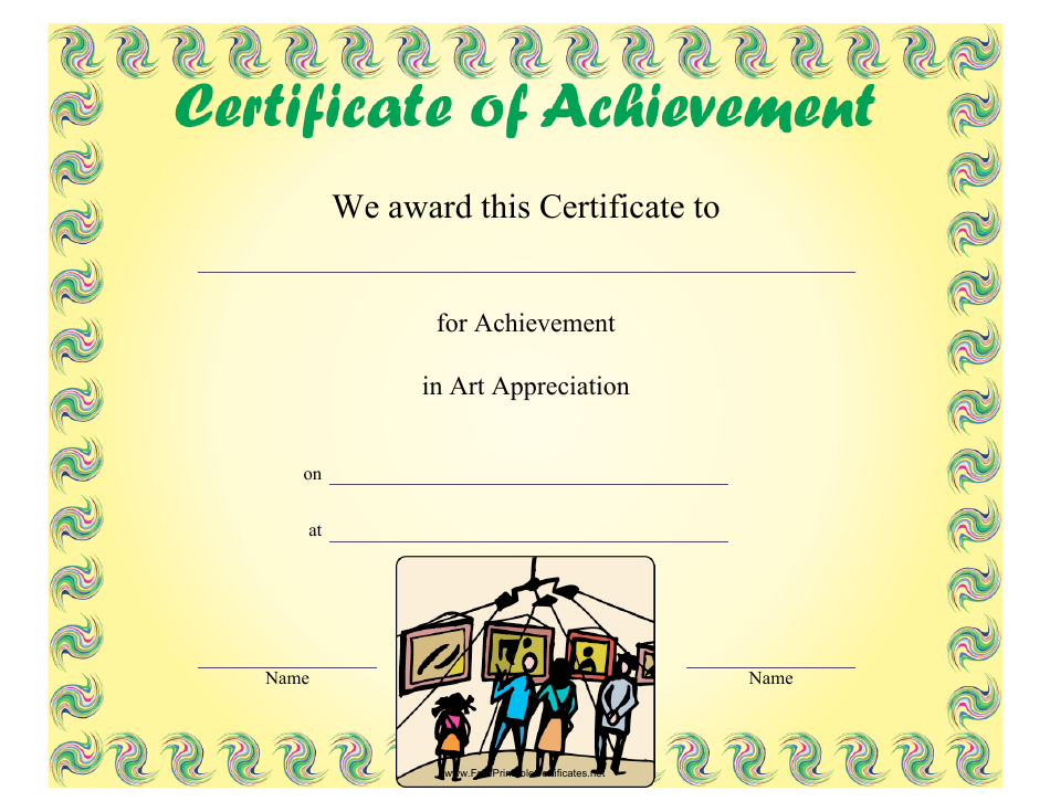 Art Appreciation Achievement Certificate Template Download Printable ...