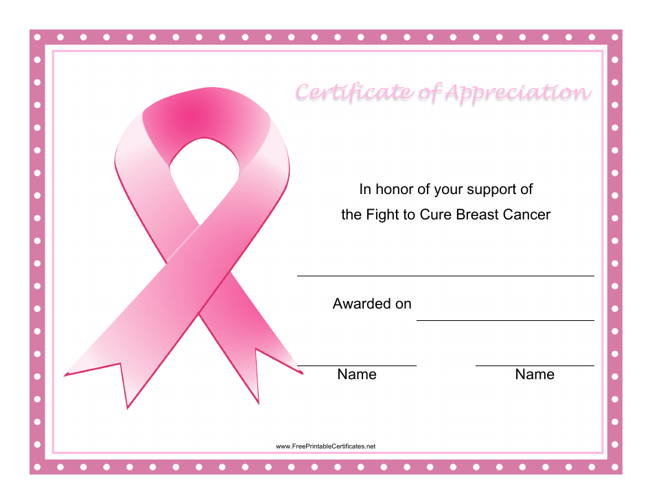 Certificate of achievement шаблон. Breast Cancer Fight. Breast Cancer support. Fight Certificate.