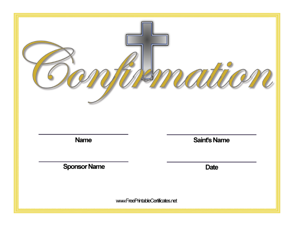 Name Change Confirmation Certificate Template Image Preview