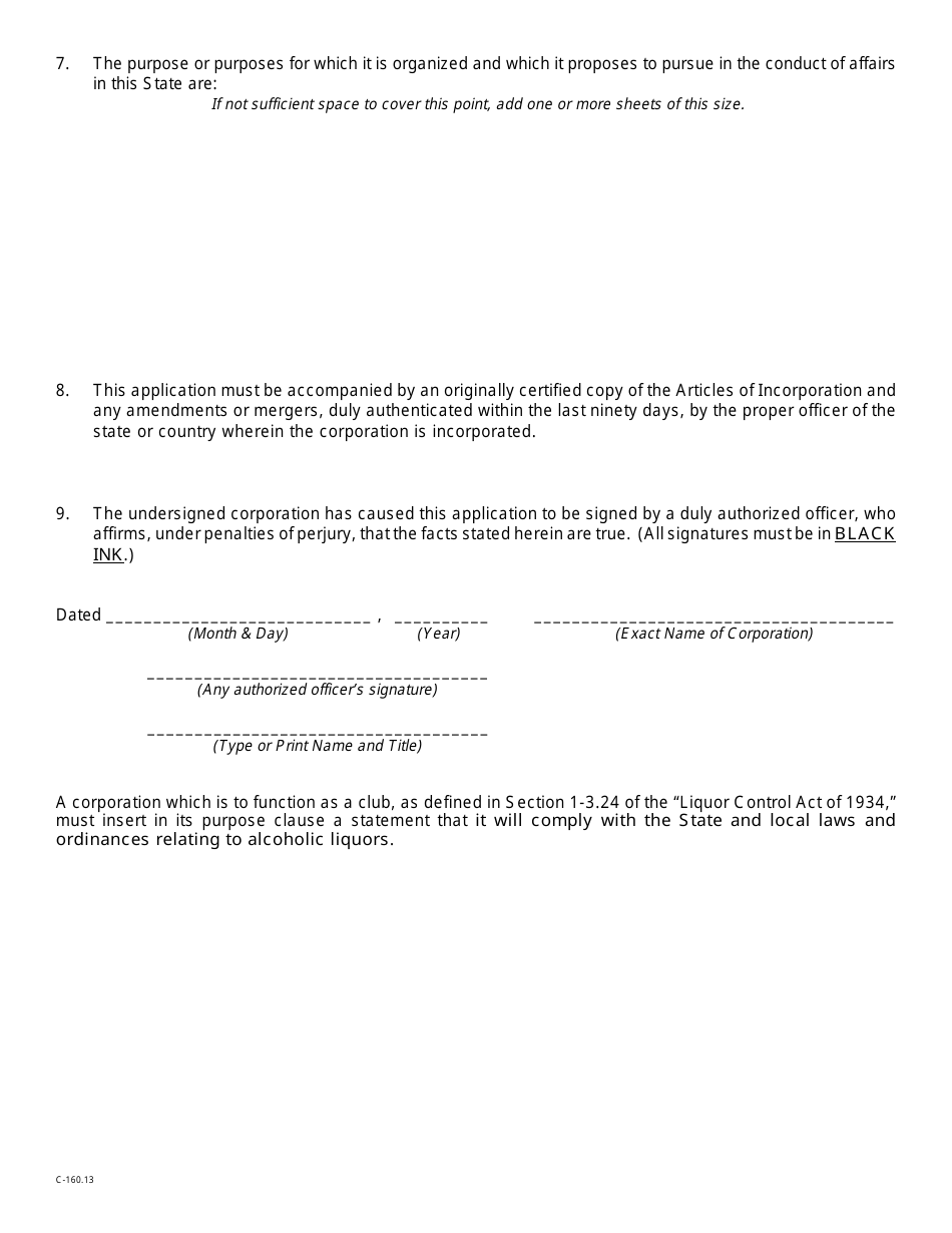 Form NFP113.15 Application for Authority to Conduct Affairs in Illinois - Illinois, Page 2