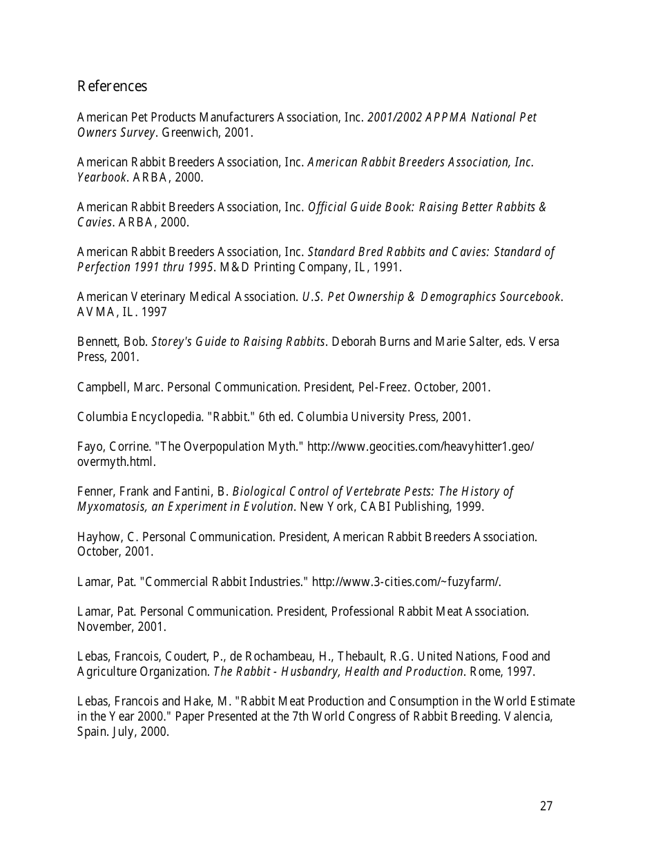 U.S. Rabbit Industry Profile, Page 33