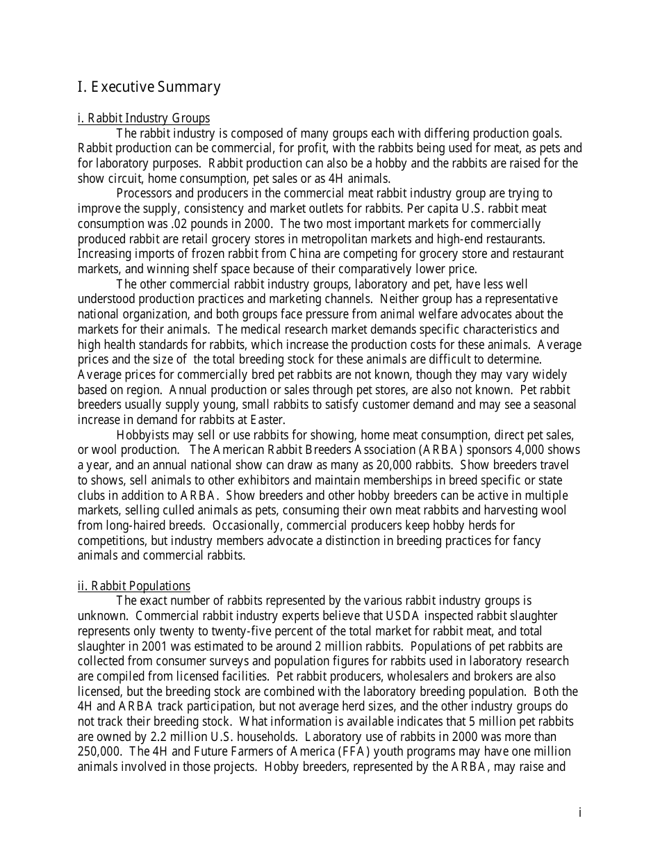 U.S. Rabbit Industry Profile, Page 3
