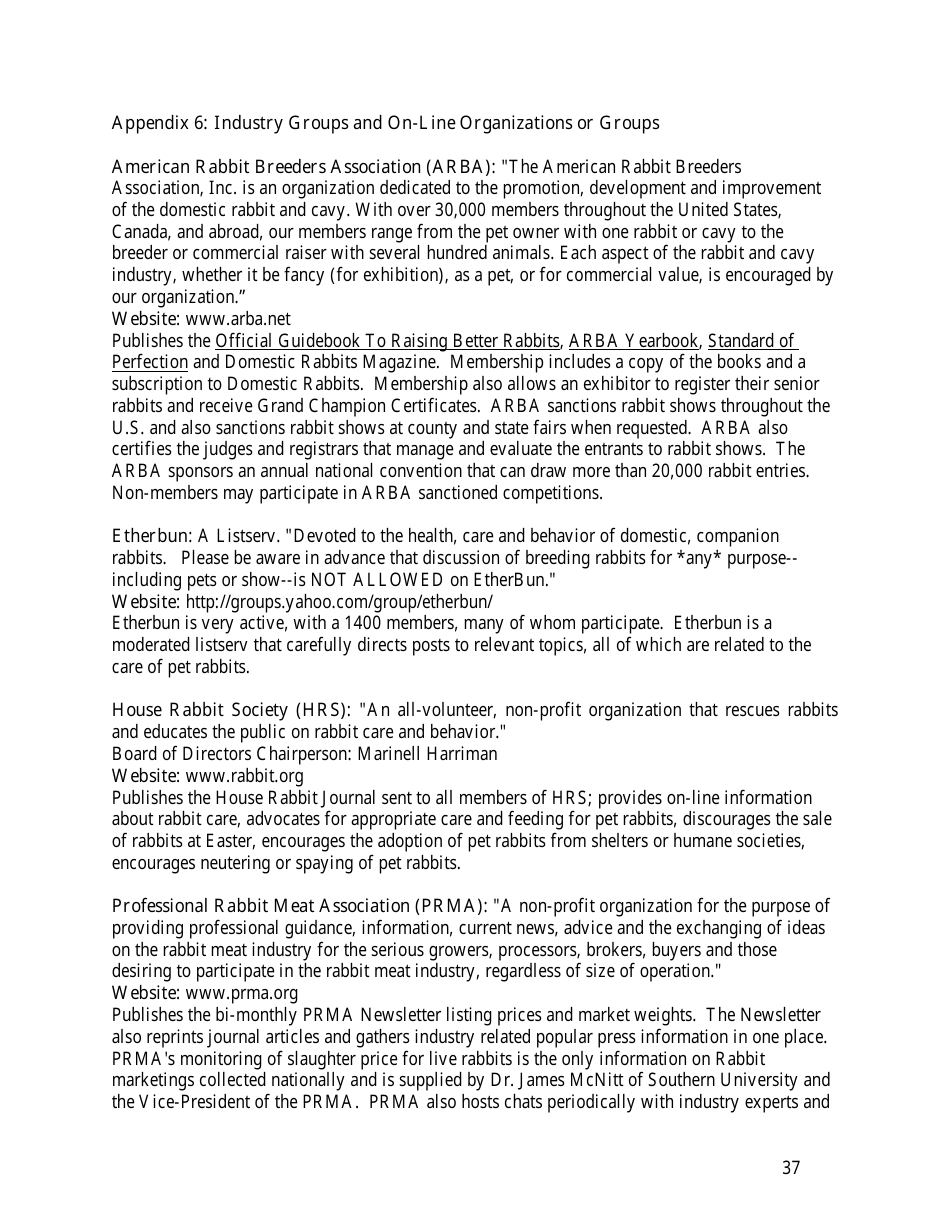 U.S. Rabbit Industry Profile, Page 43