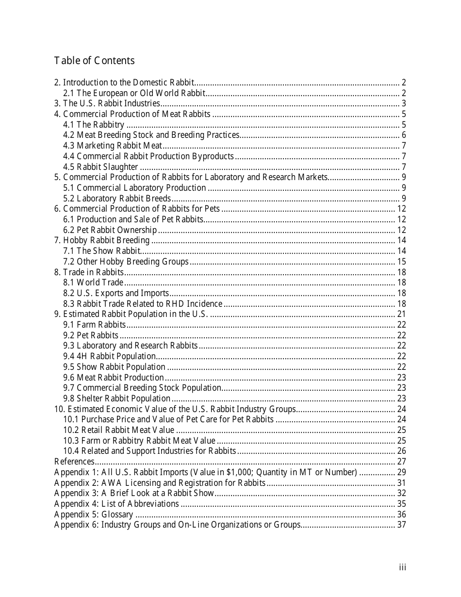 U.S. Rabbit Industry Profile, Page 5