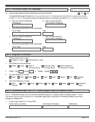 USCIS Form N-600 Application for Certificate of Citizenship, Page 4