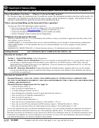 Document preview: VA Form 10-10EZ Application for Health Benefits