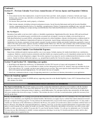 VA Form 10-10EZR Heath Benefits Update Form, Page 2