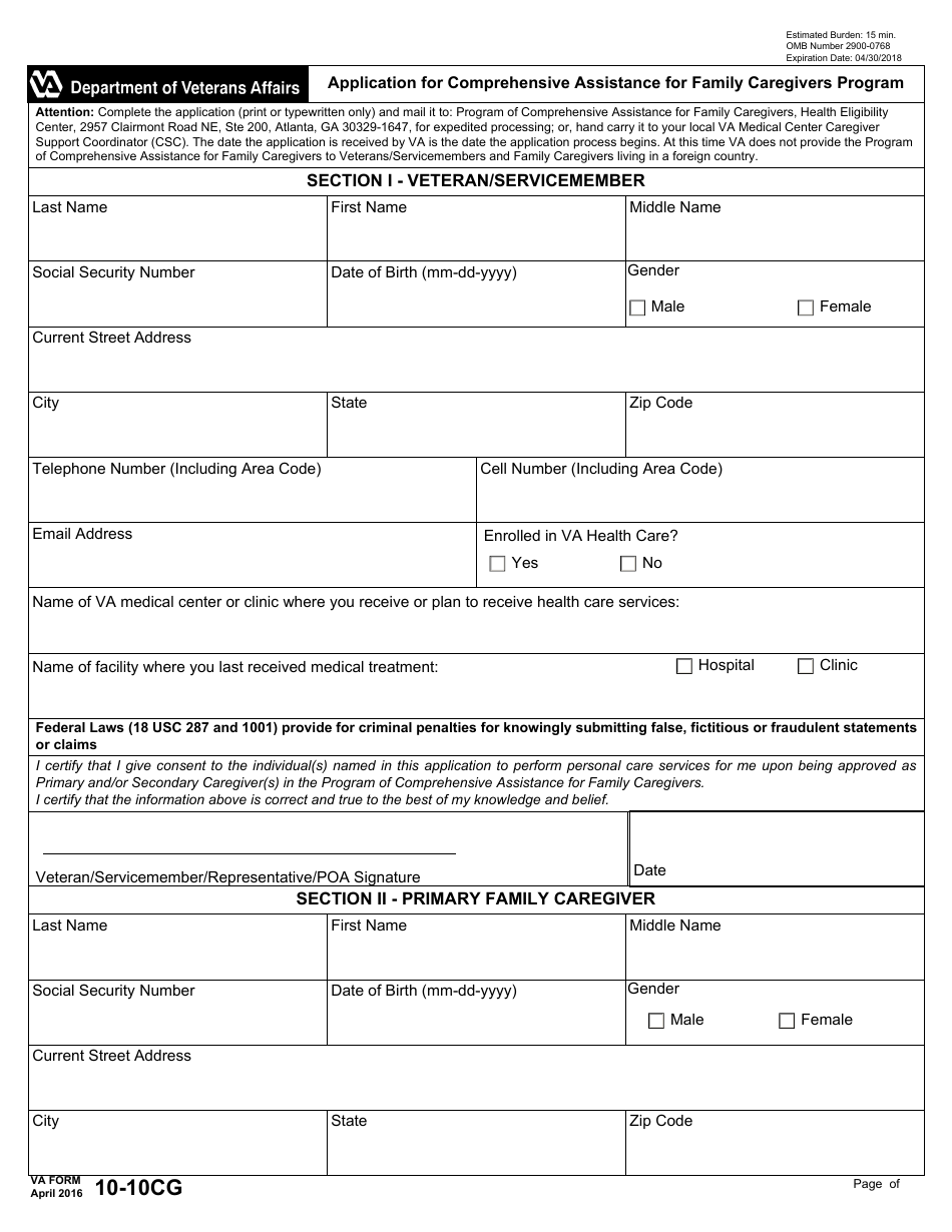 Va Form 10 10cg Fill Out Sign Online And Download Fillable Pdf Templateroller 6603