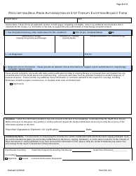 Form 61-211 Prescription Drug Prior Authorization or Step Therapy Exception Request Form - Express Scripts, Page 2