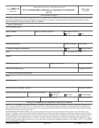 Document preview: IRS Form 3881-A ACH Vendor/Miscellaneous Payment Enrollment - Hctc