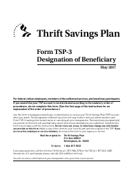 Document preview: Form TSP-3 Designation of Beneficiary