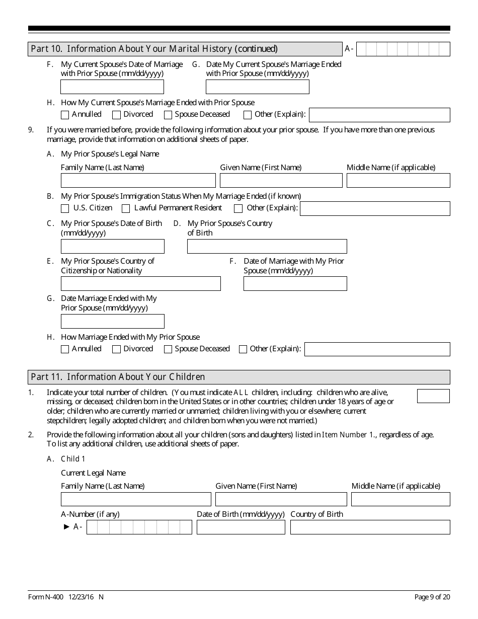 USCIS Form N-400 - Fill Out, Sign Online and Download Fillable PDF ...