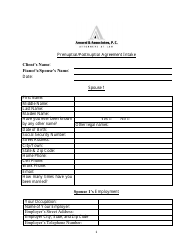 Document preview: Prenuptial/Postnuptial Agreement Intake Form - Amarai & Associates, P.c.