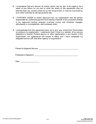 OPM Form SF-182 Authorization, Agreement and Certification of Training, Page 5