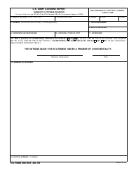 Document preview: DA Form 285-W Accident Report Summary of Witness Interview