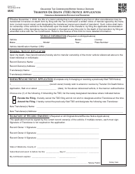 OTC Form 771 Transfer on Death (Tod) Notice Application - Oklahoma