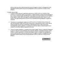 Caretaker Authorization Affidavit - Ohio, Page 4