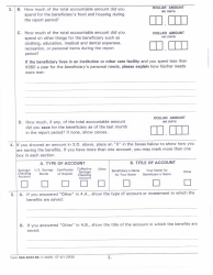 Form SSA-6233-BK Representative Payee Report of Benefits and Dedicated Account, Page 2
