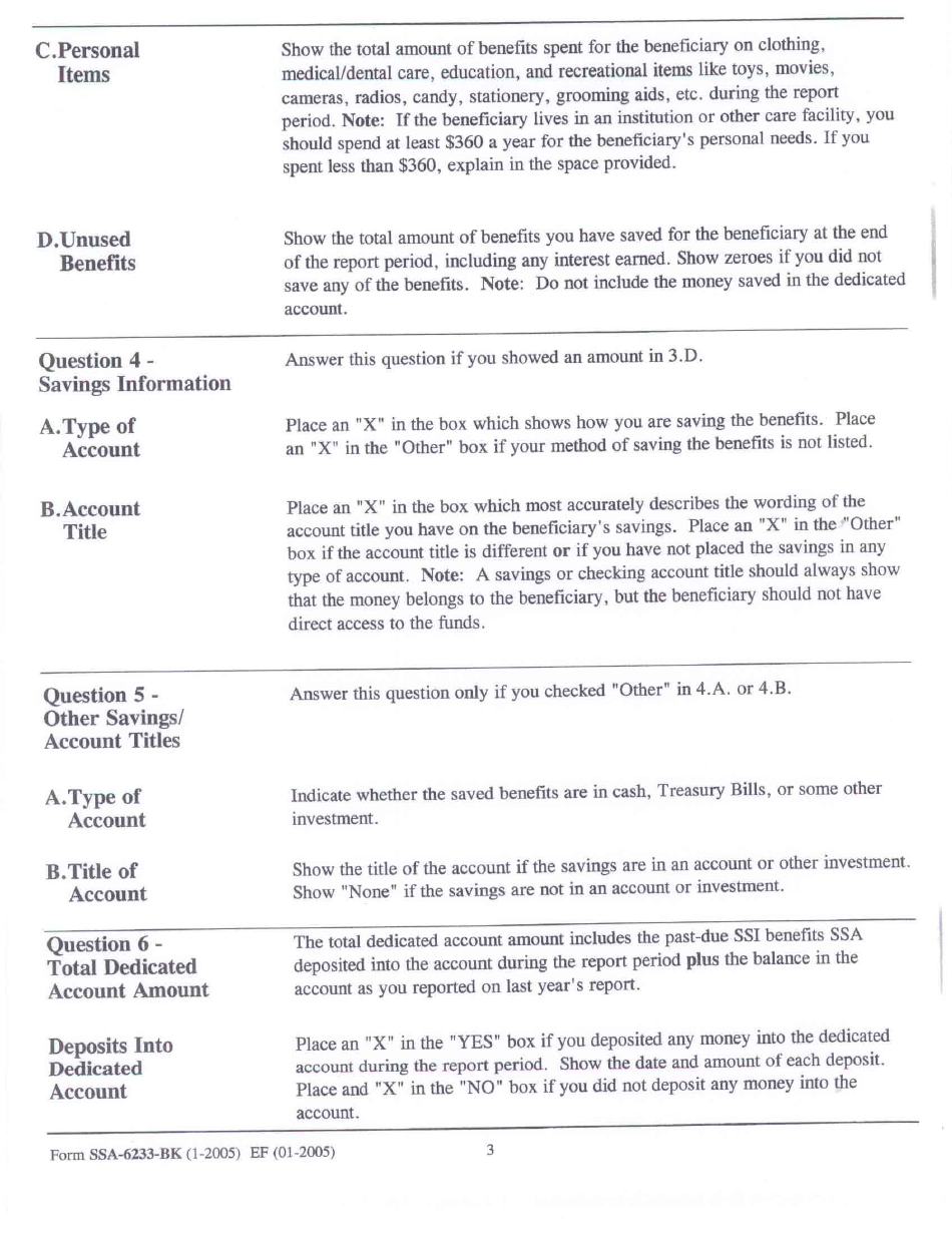 Form SSA6233BK Fill Out, Sign Online and Download Printable PDF