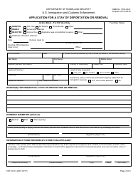 ICE Form I-246 Application for a Stay of Deportation or Removal Form, Page 3