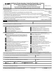 IRS Form W-8IMY Certificate of Foreign Intermediary, Foreign Flow-Through Entity, or Certain U.S. Branches for United States Tax Withholding and Reporting