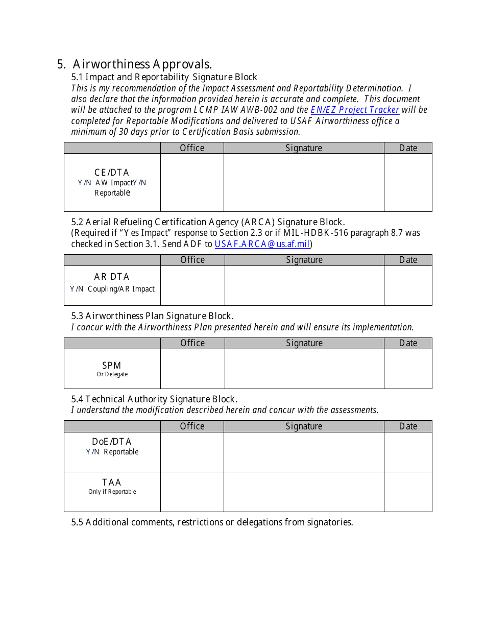 Airworthiness Determination Form, Page 12