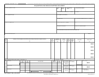 Document preview: DD Form 1149 Requisition and Invoice/Shipping Document