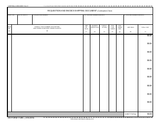 DD Form 1149 Requisition and Invoice/Shipping Document, Page 2