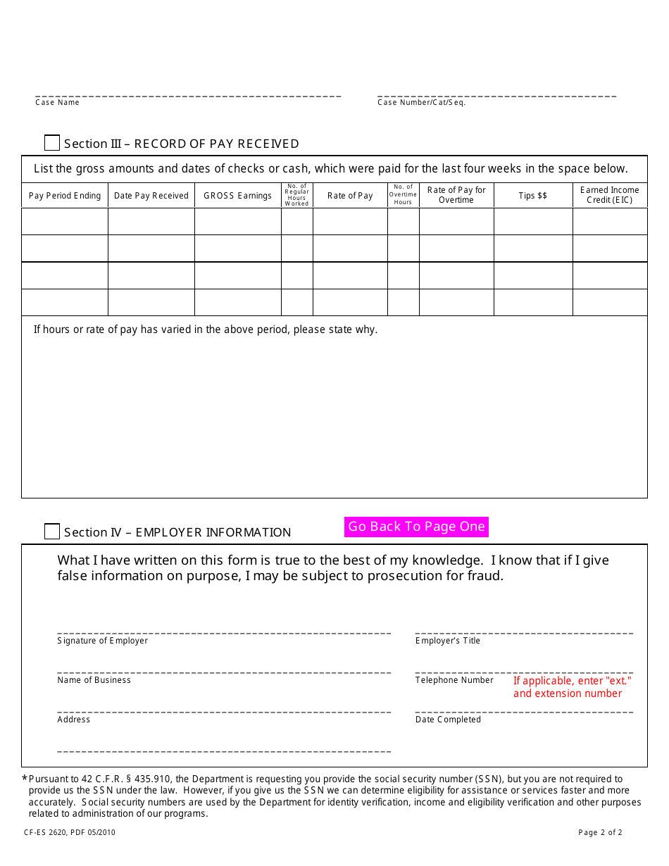 Form Cf Es2620 Fill Out Sign Online And Download Fillable Pdf Florida Templateroller