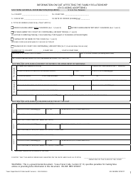 Form VS-165 Information on Suit Affecting the Family Relationship (Excluding Adoptions) - Texas