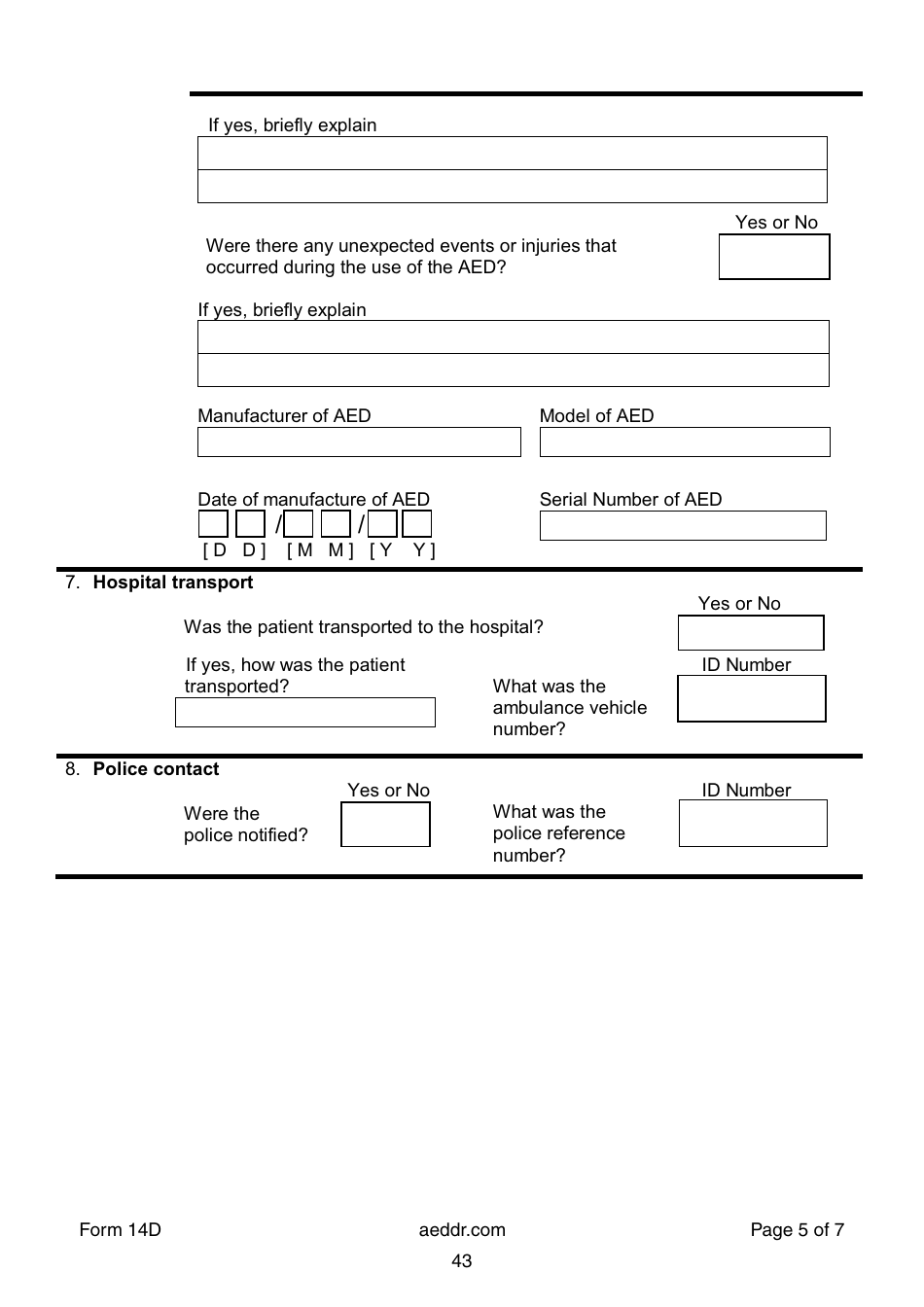Post Incident Form - Aeddr, Page 5