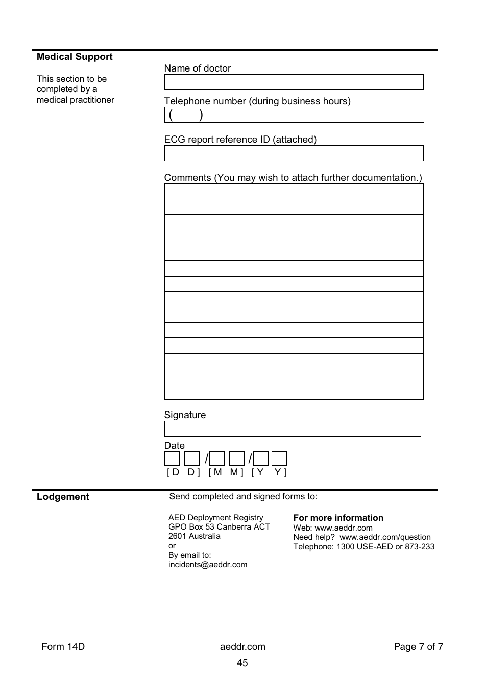 Post Incident Form - Aeddr, Page 7