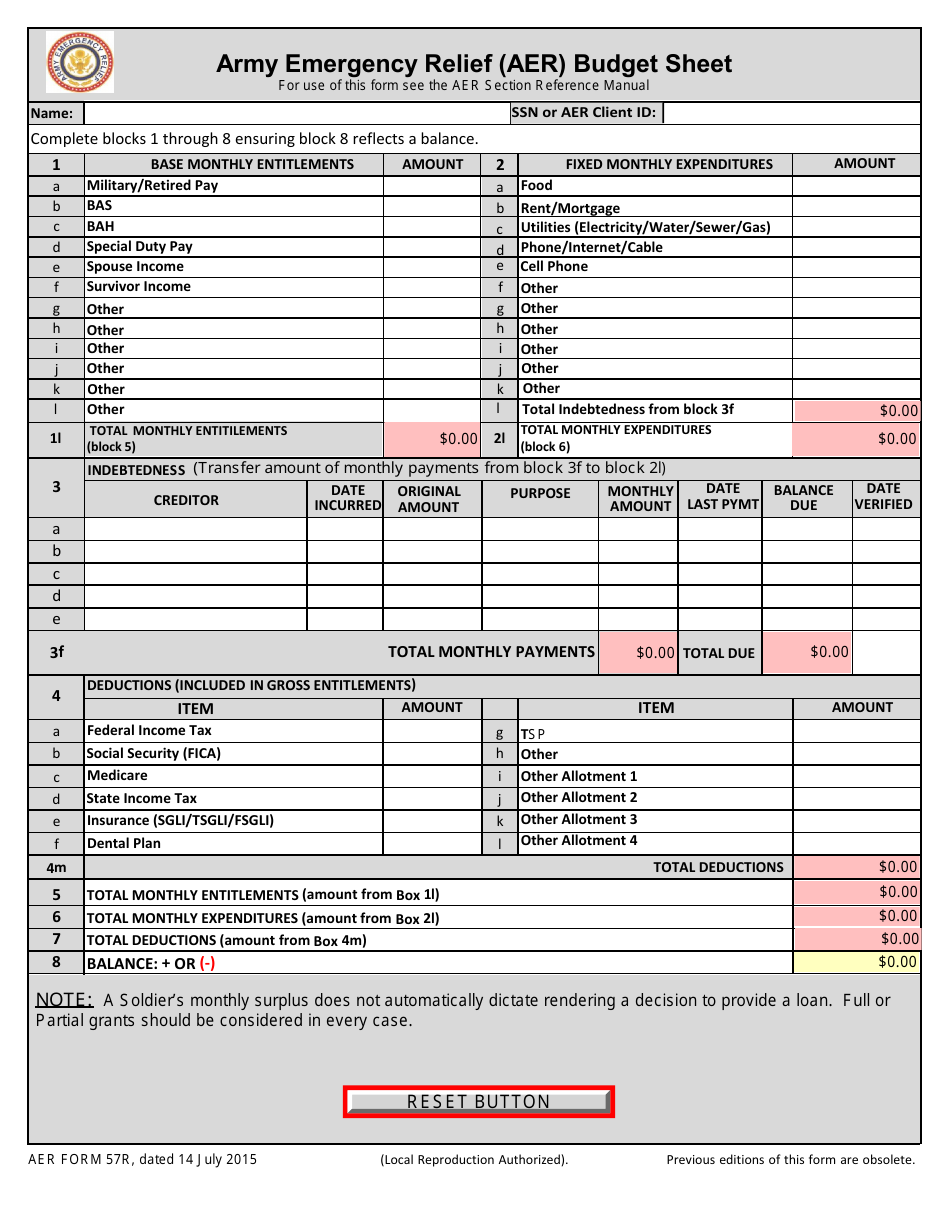 AER Form 600V1 Commanders Referral Program - Application for Army Emergency Relief (AER) Financial Assistance, Page 3