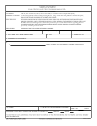 Document preview: DA Form 2823 Sworn Statement