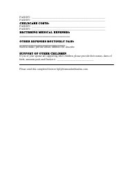 Divorce Client Intake Form, Page 4