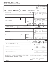 Document preview: FEC Form 3X Schedule E Itemized Independent Expenditures