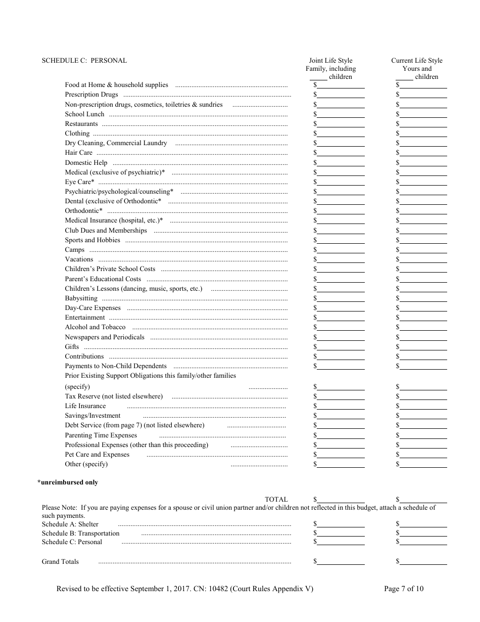 Form 10482 Appendix V - Fill Out, Sign Online and Download Fillable PDF ...