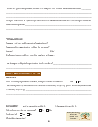 Patient History Form - Family Psychology Associates, Page 4