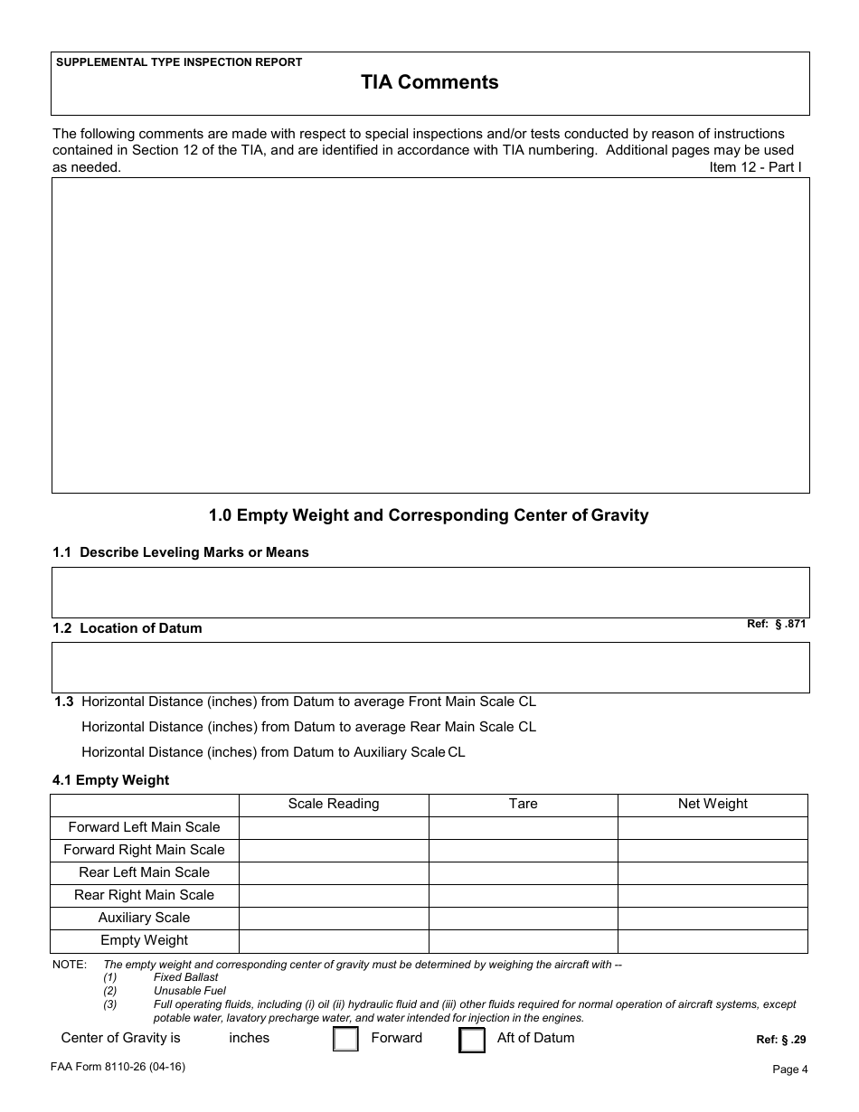 FAA Form 8110-26 Supplemental Type Inspection Report (Stir), Page 4