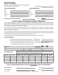 Form DWC-25 Report of Earnings - Rhode Island