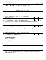 Document preview: Form SSA-545-BK Plan to Achieve Self-support (Pass)